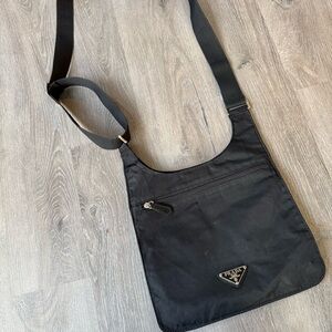 Vintage Y2K Prada Black Crossbody messenger style Bag